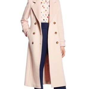 Halogen x Atlantic Pacific long wool blend trench